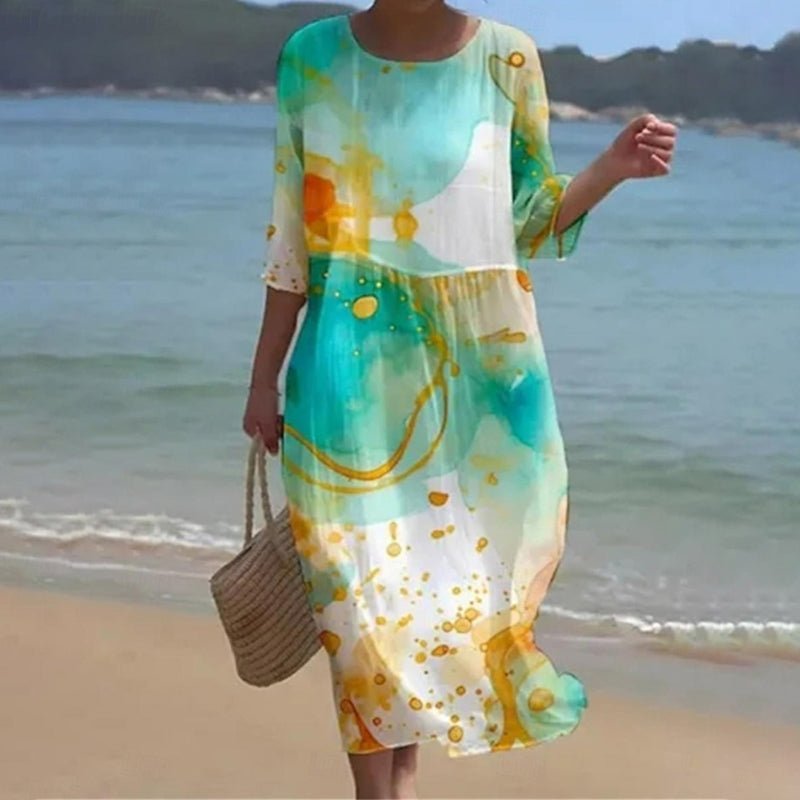 ליאורה | שמלת פרחי שקיעה
