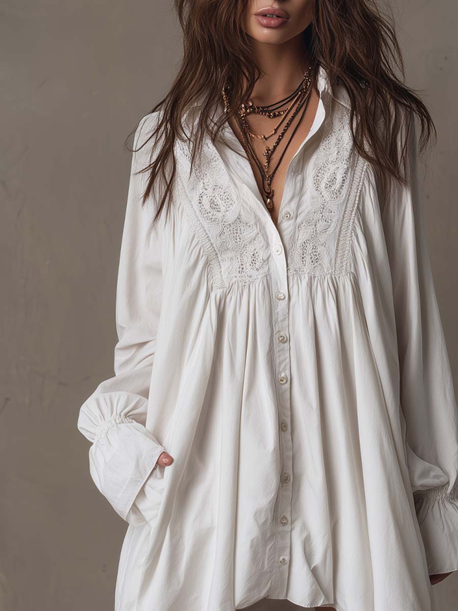 גילת™ | שמלת מיני תחרה בסגנון רטרו